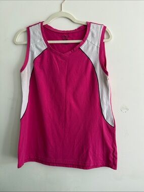 bcg Hot Pink Tank with White Side Panels